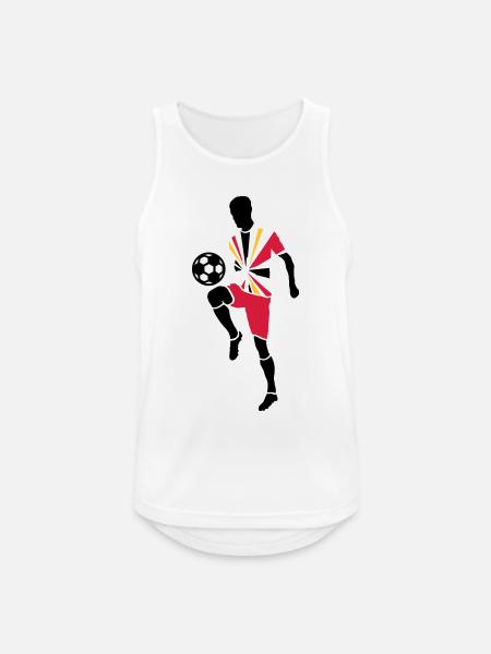 Soccer player with soccer ball - Men's Breathable Tank Top - white