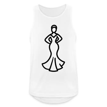 flamenco - Débardeur respirant Homme - blanc - Devant - Nick (188cm)