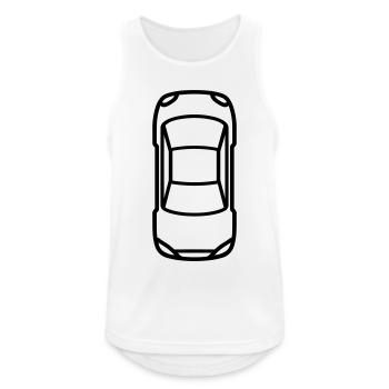 Auto - Männer Tank Top atmungsaktiv - Weiß - Vorne - Nick (188cm)
