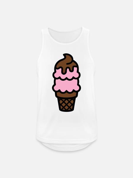 Eiswaffel Eiscreme Icon - Men's Breathable Tank Top - white