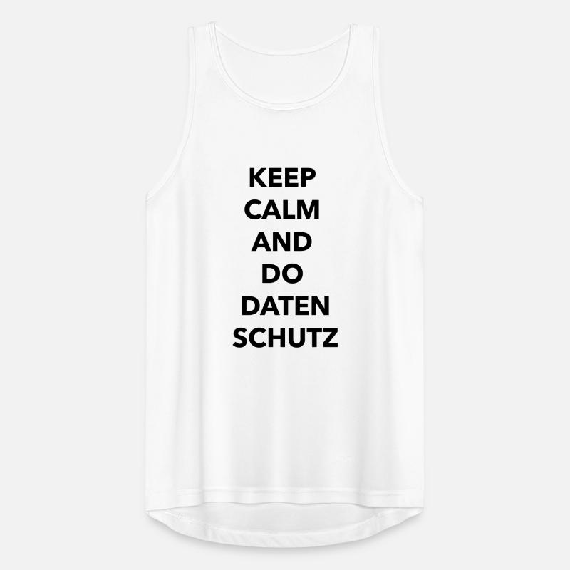 Keep calm and do Datenschutz Männer Tank Top atmungsaktiv