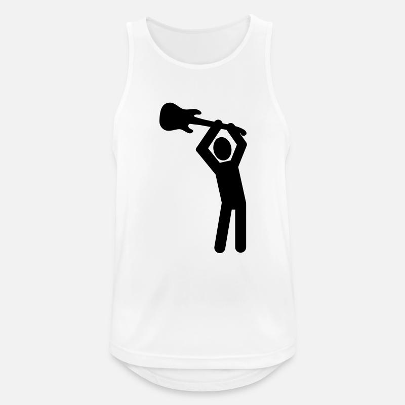 Rock guitar - Men's Breathable Tank Top - white