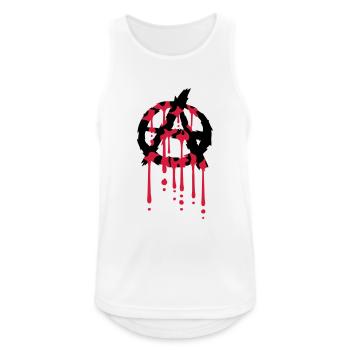 Logo anarchy blood drop - Men's Breathable Tank Top - white - Front - Nick (188cm)