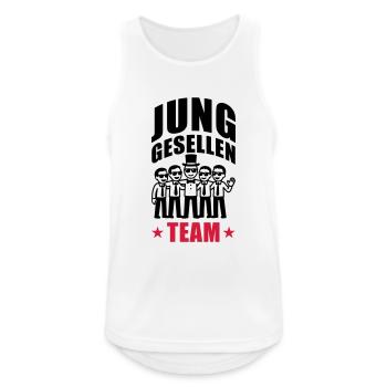 Junggesellen Team Jga - Männer Tank Top atmungsaktiv - Weiß - Vorne - Nick (188cm)