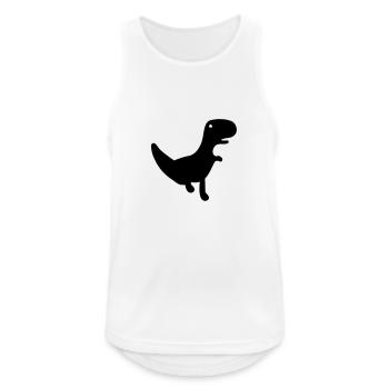 Der Dino von Cactus Run - Männer Tank Top atmungsaktiv - Weiß - Vorne - Nick (188cm)