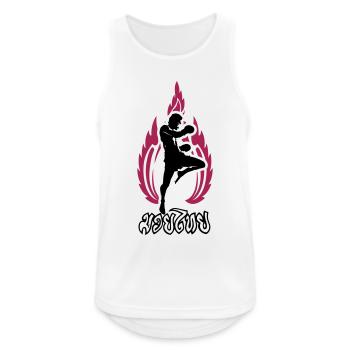 MuayThai - Débardeur respirant Homme - blanc - Devant - Nick (188cm)