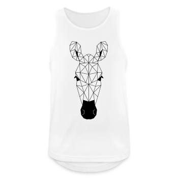 Zebra Polygon - Männer Tank Top atmungsaktiv - Weiß - Vorne - Nick (188cm)