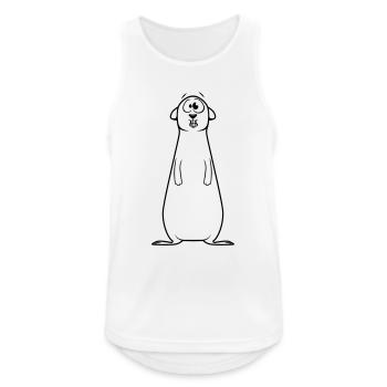 Suricates maladroit drôle - Débardeur respirant Homme - blanc - Devant - Nick (188cm)