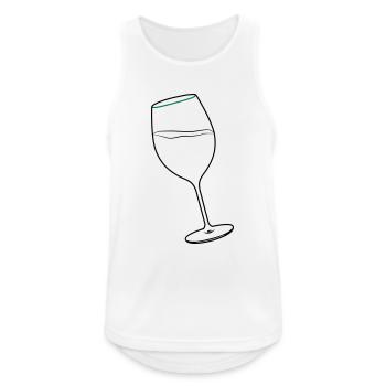Weinglas - Männer Tank Top atmungsaktiv - Weiß - Vorne - Nick (188cm)