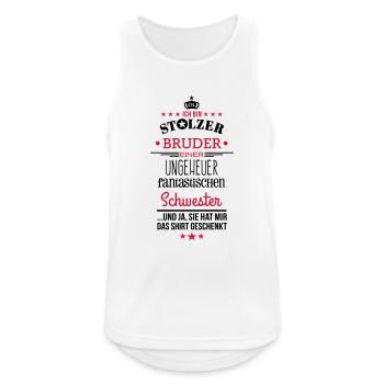 Ungeheuer fantastische Schwester - Bruder / Shirt - Männer Tank Top atmungsaktiv - Weiß - Vorne - Nick (188cm)