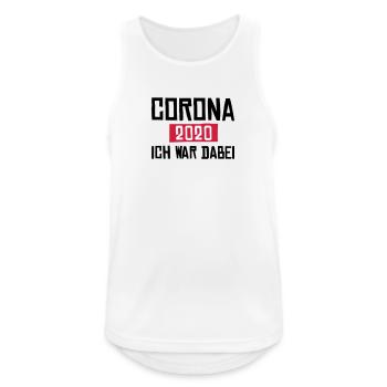 Corona 2020 ich war dabei - Männer Tank Top atmungsaktiv - Weiß - Vorne - Nick (188cm)