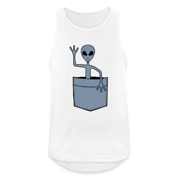 Shirt Bag Science Fiction Alien - Men's Breathable Tank Top - white - Front - Nick (188cm)
