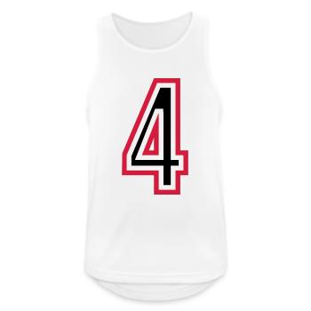 4 Number Years Jersey - Men's Breathable Tank Top - white - Front - Nick (188cm)