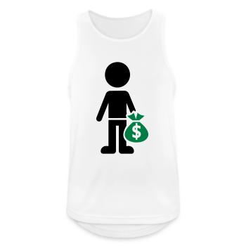 Business Geld Hustle - Männer Tank Top atmungsaktiv - Weiß - Vorne - Nick (188cm)