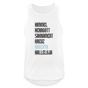 Bayrisch Fluchen - Männer Tank Top atmungsaktiv - Weiß - Vorne - Nick (188cm)