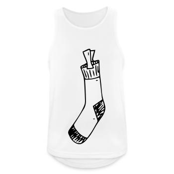 Vieille chaussette Chaussettes de lessive Femme au foyer - Débardeur respirant Homme - blanc - Devant - Nick (188cm)