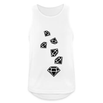 Diamond Icon Silhouette - Men's Breathable Tank Top - white - Front - Nick (188cm)
