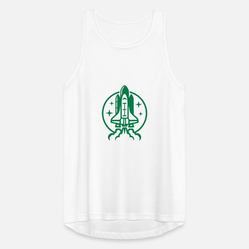 Space shuttle launch logo icon. Take off. Rocket Men's Breathable Tank Top