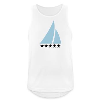Sailing Five Star, Sailor, Boat, Surfing, Sea, - Men's Breathable Tank Top - white - Front - Nick (188cm)