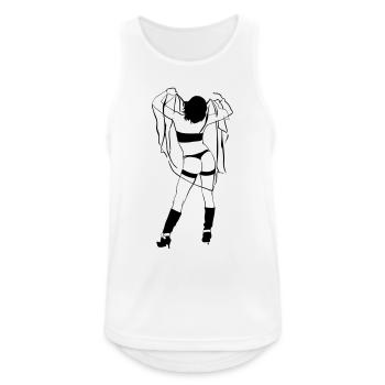 DANSEUSE SEXY - Débardeur respirant Homme - blanc - Devant - Nick (188cm)