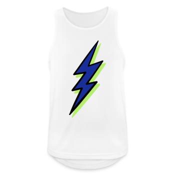 Abstrakter Strahl in Neontönen - Männer Tank Top atmungsaktiv - Weiß - Vorne - Nick (188cm)