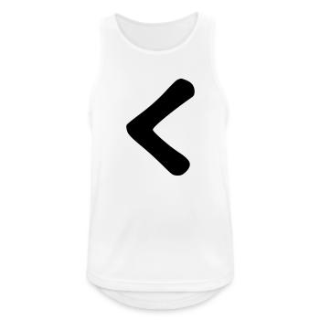 Keltische Symbole - Rune KENAZ 1 - Männer Tank Top atmungsaktiv - Weiß - Vorne - Nick (188cm)