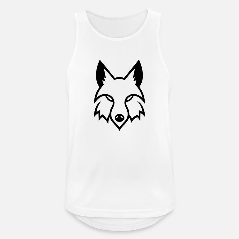 Wolf - Men's Breathable Tank Top - white