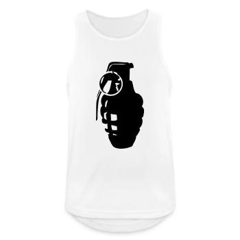 grenade - Débardeur respirant Homme - blanc - Devant - Nick (188cm)