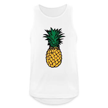 Ananas - Männer Tank Top atmungsaktiv - Weiß - Vorne - Nick (188cm)