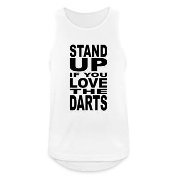 Stand up if you love the Darts - Débardeur respirant Homme - blanc - Devant - Nick (188cm)