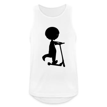 Boy Reiten - Männer Tank Top atmungsaktiv - Weiß - Vorne - Nick (188cm)