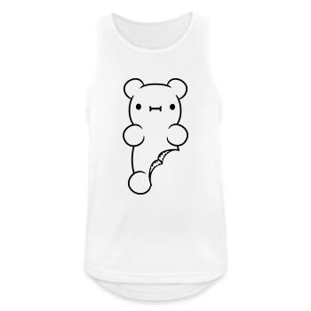 Suesses Verwundetes Gummibaerchen - Männer Tank Top atmungsaktiv - Weiß - Vorne - Nick (188cm)