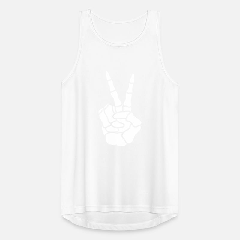 Hand peace skeleton Men's Breathable Tank Top