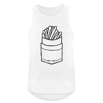 Shirt bag French fries - Men's Breathable Tank Top - white - Front - Nick (188cm)