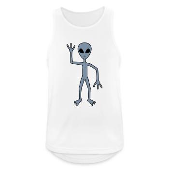 Science Fiction Alien beckons - Men's Breathable Tank Top - white - Front - Nick (188cm)