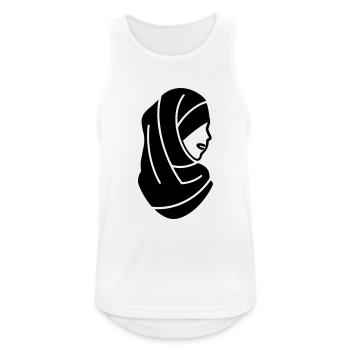 hijab headscarf muslim woman - Men's Breathable Tank Top - white - Front - Nick (188cm)