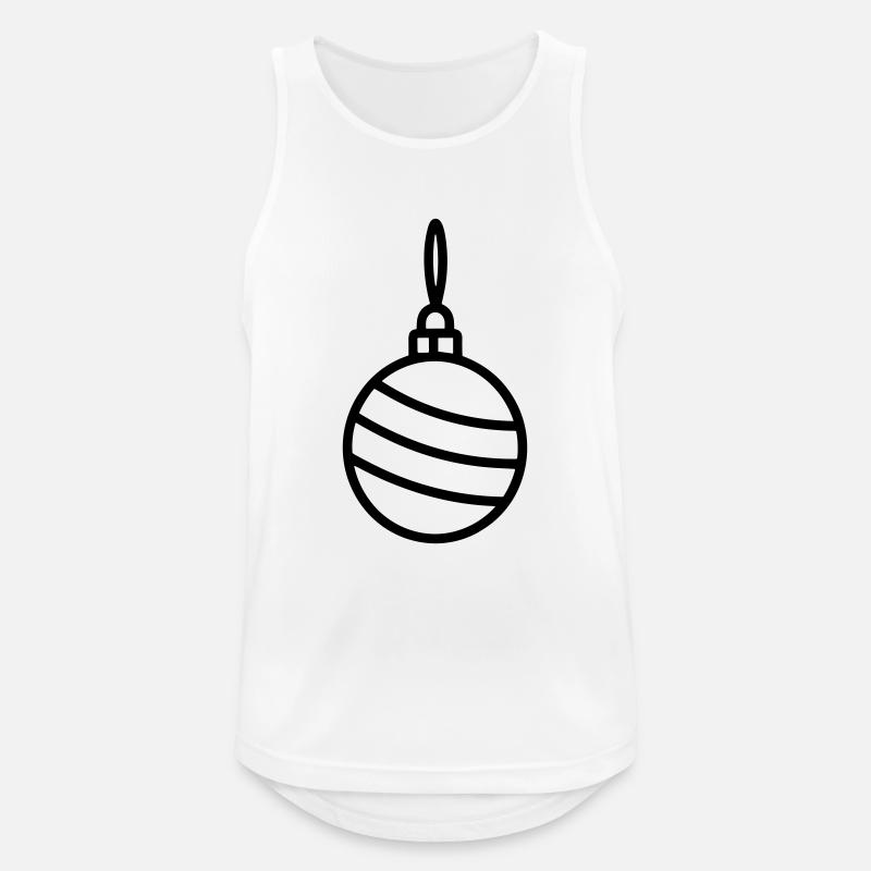 Weihnachtskugel - Männer Tank Top atmungsaktiv - Weiß