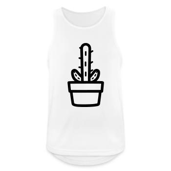Cactus - Débardeur respirant Homme - blanc - Devant - Nick (188cm)