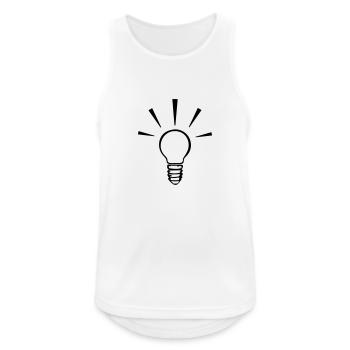 Glühbirne Idee 1farbig - Männer Tank Top atmungsaktiv - Weiß - Vorne - Nick (188cm)