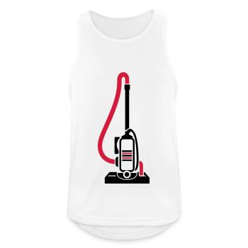 Aspirateur Symbol Cleaning Company - Débardeur respirant Homme - blanc - Devant - Nick (188cm)
