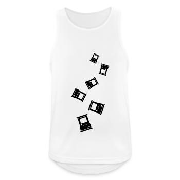 Arcade Retro Gamer - Männer Tank Top atmungsaktiv - Weiß - Vorne - Nick (188cm)