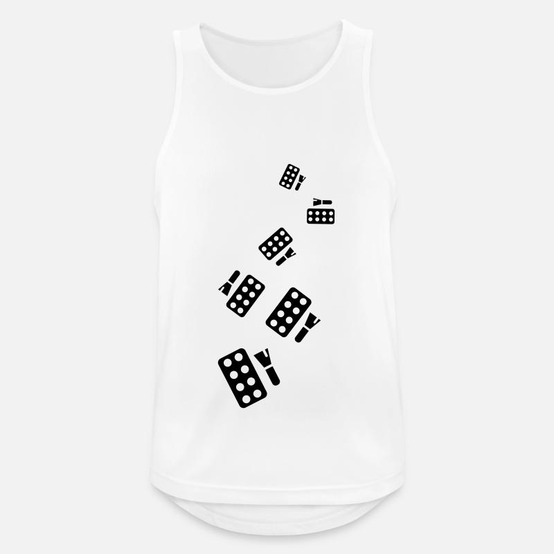 Make Up Kosmetik Icon - Männer Tank Top atmungsaktiv - Weiß