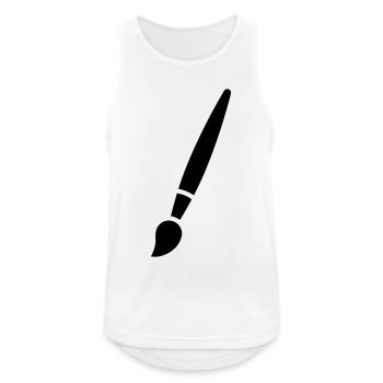 Pinsel, Malerei, Kunst Symbol - Männer Tank Top atmungsaktiv - Weiß - Vorne - Nick (188cm)