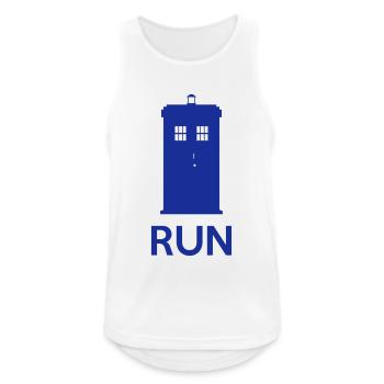 Run - Männer Tank Top atmungsaktiv - Weiß - Vorne - Nick (188cm)