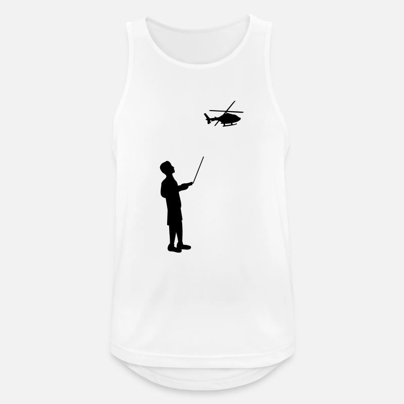 Remote-controlled model helicopter remote control - Men's Breathable Tank Top - white