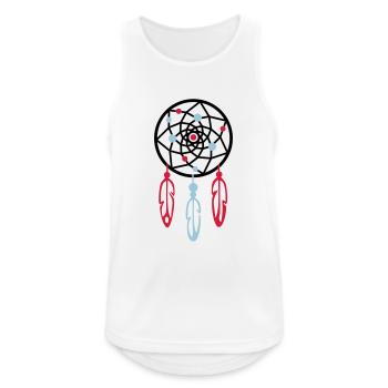 Dreamcatcher / Dreamcatcher PERLES - Débardeur respirant Homme - blanc - Devant - Nick (188cm)