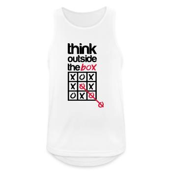 Think outside the box - Men's Breathable Tank Top - white - Front - Nick (188cm)