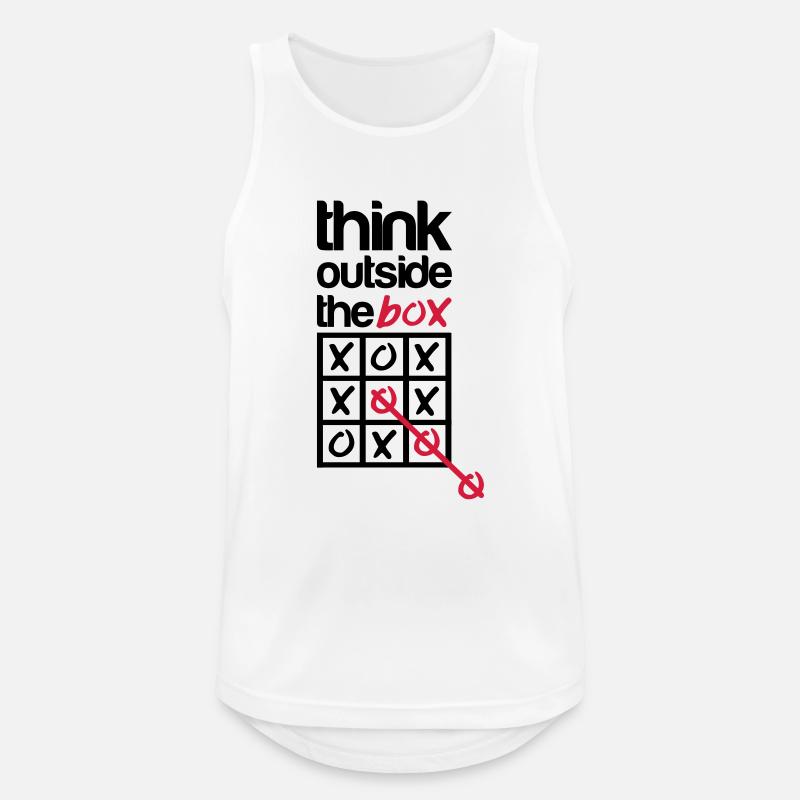 Think outside the box - Männer Tank Top atmungsaktiv - Weiß
