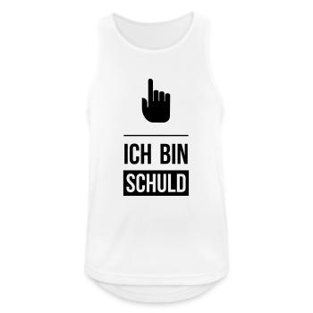 Ich bin schuld - Männer Tank Top atmungsaktiv - Weiß - Vorne - Nick (188cm)
