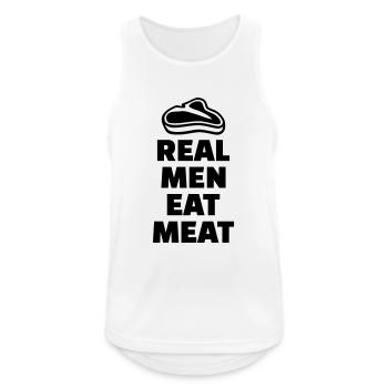 Fleisch - Männer Tank Top atmungsaktiv - Weiß - Vorne - Nick (188cm)
